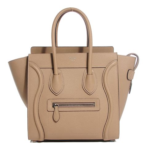 celine drummed leather micro luggage|Micro Luggage handbag in drummed calfskin .